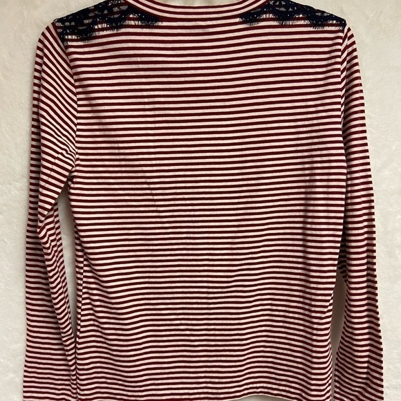 J. Crew red, white stripe long-sleeve jersey, Small - Picture 9 of 10